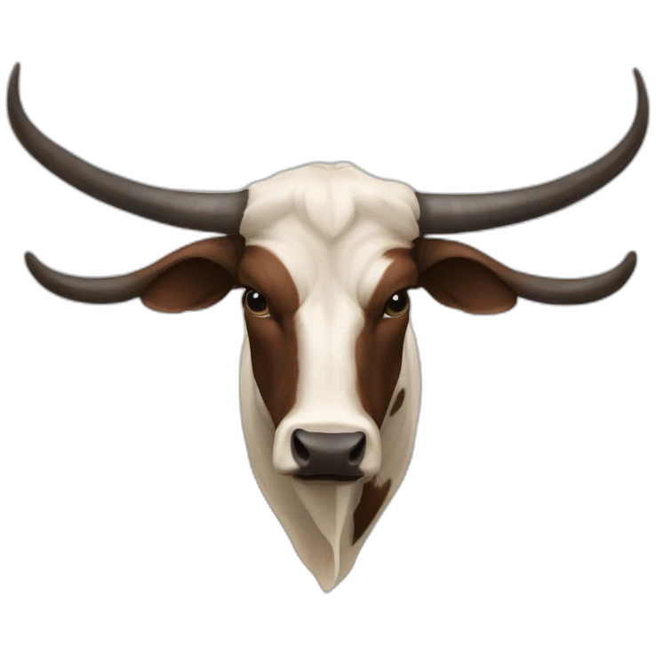 BRINDLE LONGHORN BULL STRAIGHT HORNS emoji