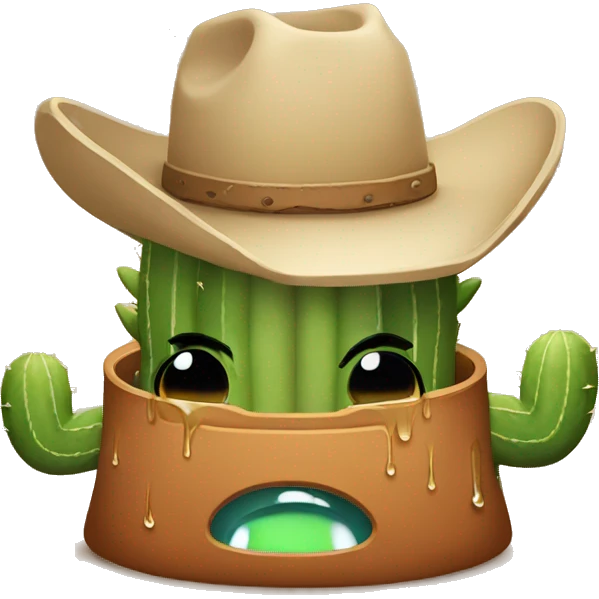 Cowboy Cactus crying emoji