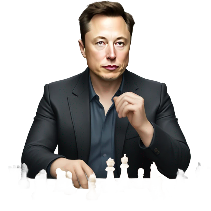 Elon musk playing chess emoji