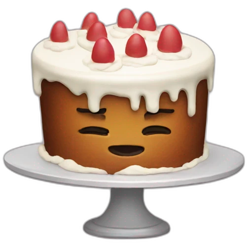 Sad cake emoji