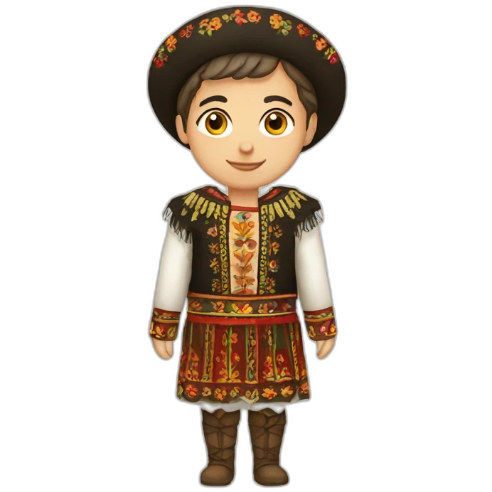 A traditional romanian costume emoji