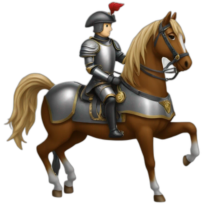 Chevalier sur cheval emoji