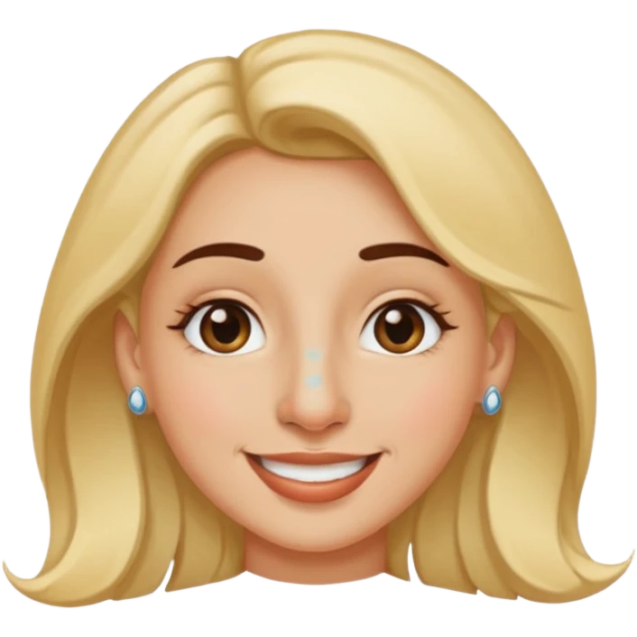 Woman with nose pin on nose emoji