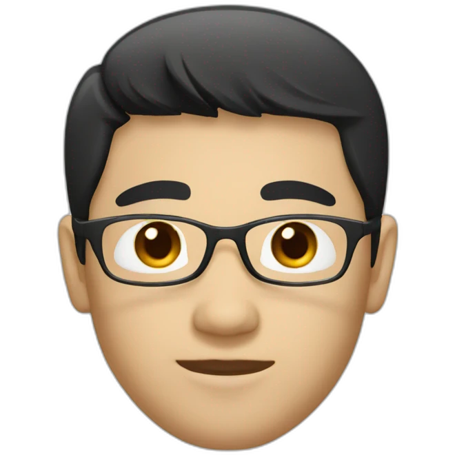 asia-man-black-hair-on-glass emoji