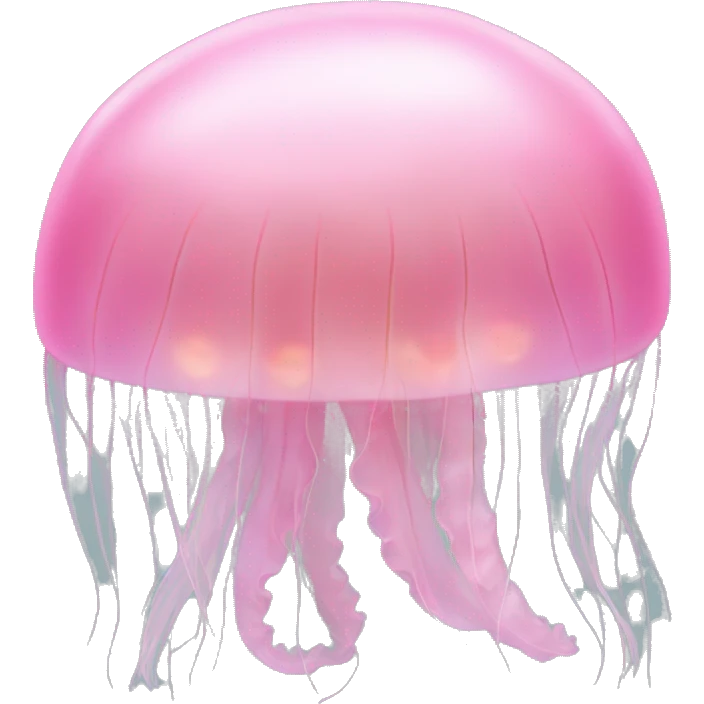 light pink realistic jellyfish with no face emoji