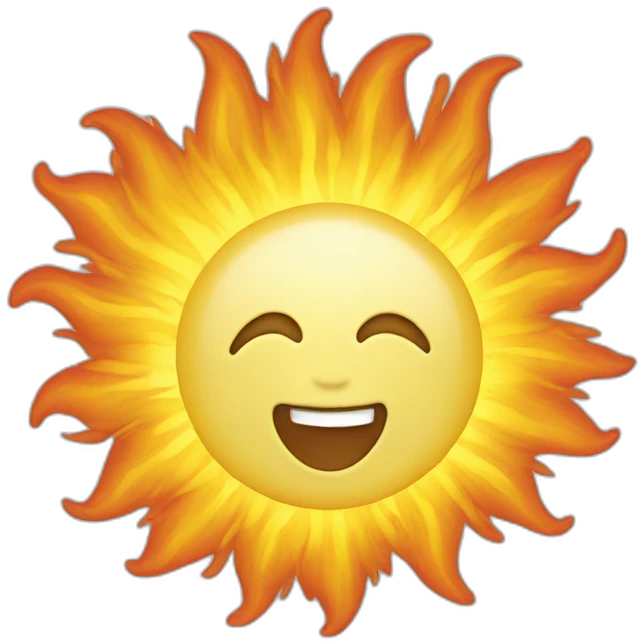 The sun in the form of a heart emoji