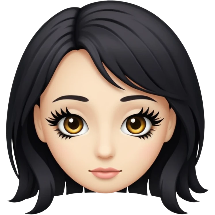 Fluttery eyelashes emoji