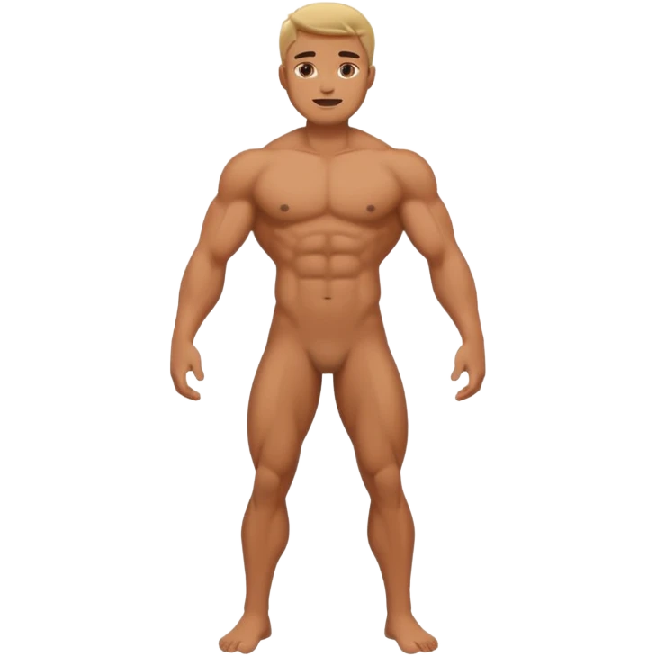 Naked man full body emoji