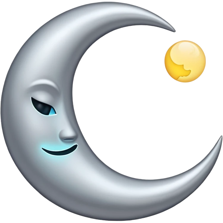 The crescent moon emoji