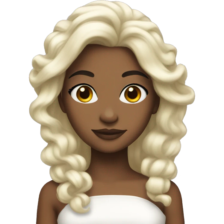 princess white with hair black emoji