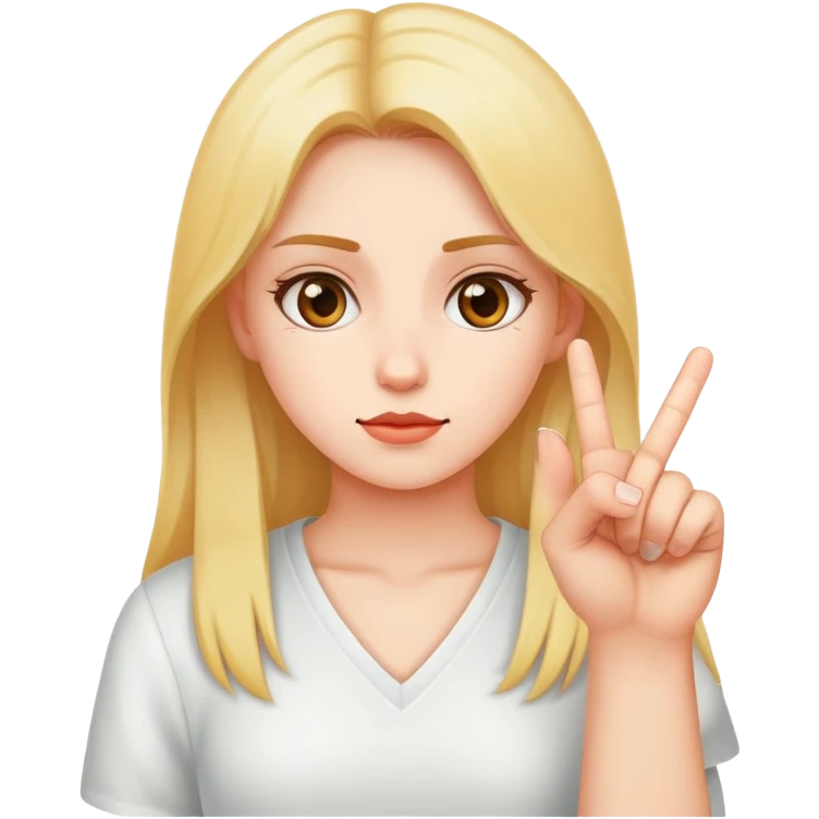 Girl sticking up the middle finger  emoji