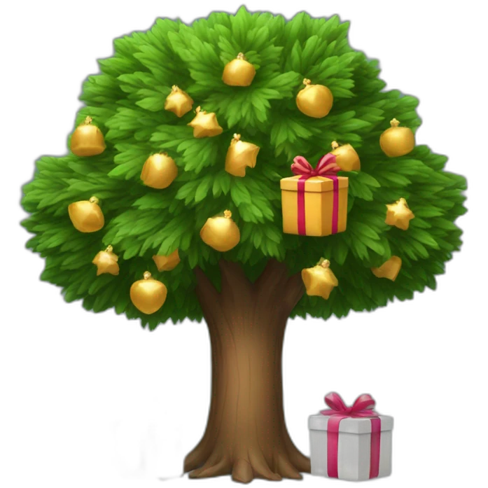 Tree with presents emoji