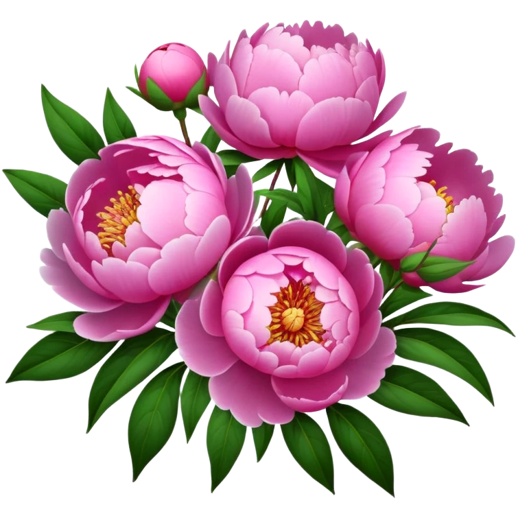 Peonies bouquet emoji