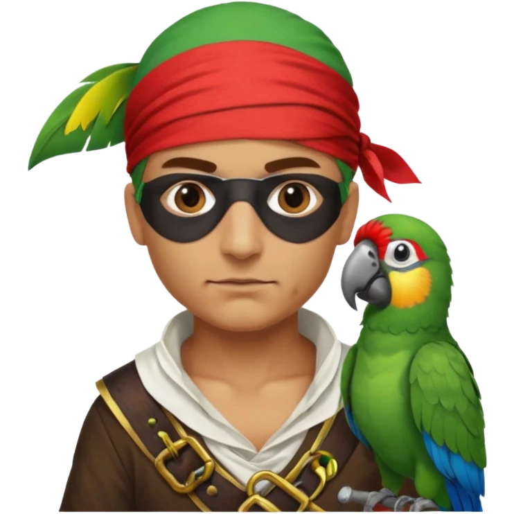 pirate and parrot emoji