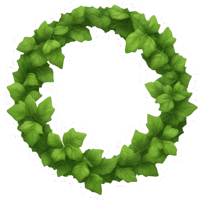 A wreath of ivy leaves twisted in a circle emoji