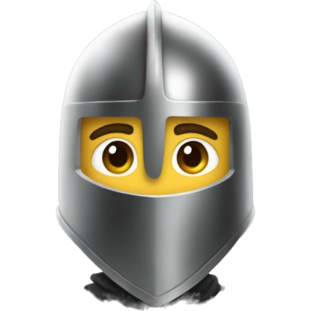 A knight we see only the should et and the head with the helmet on the head emoji