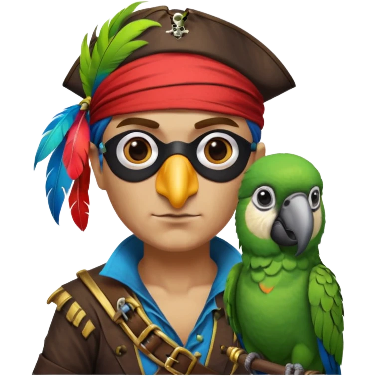 pirate and parrot emoji