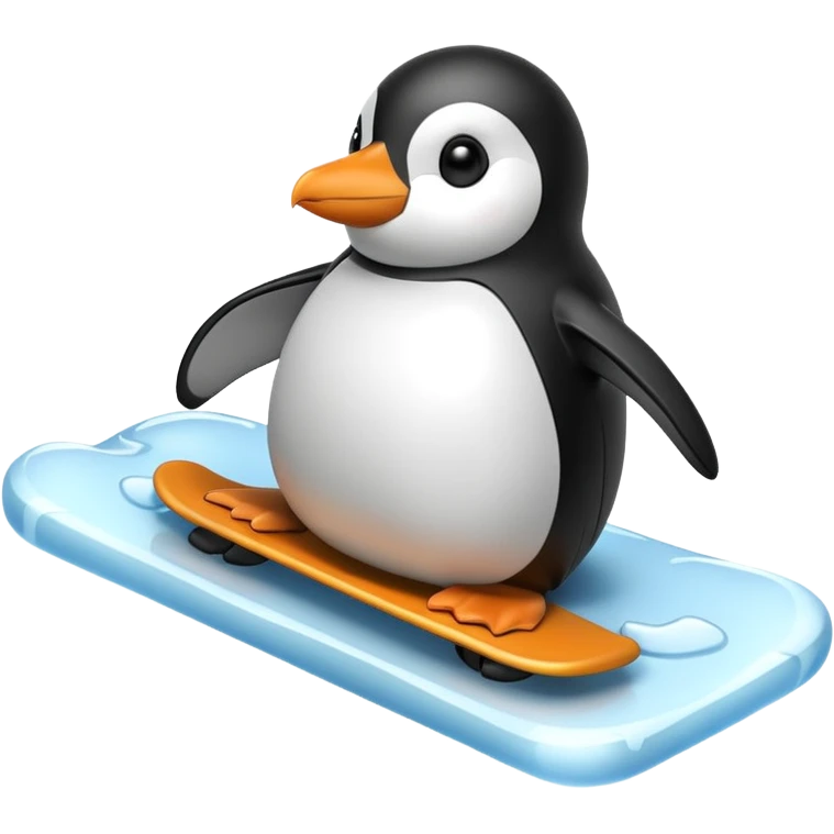 penguin sliding emoji