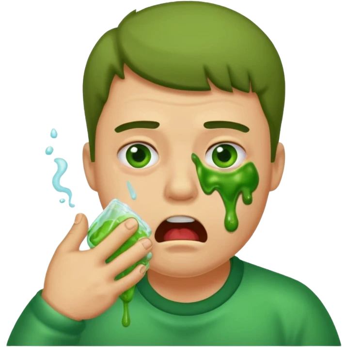 Guy throwing up everywhere  emoji