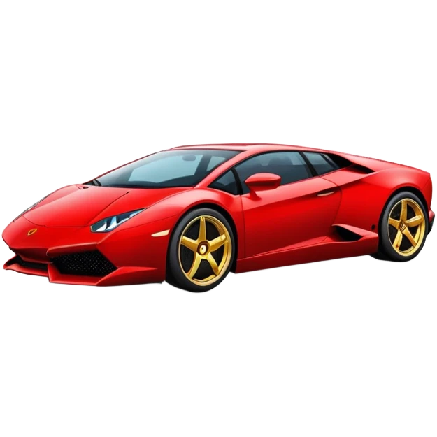 A red lamborgini emoji