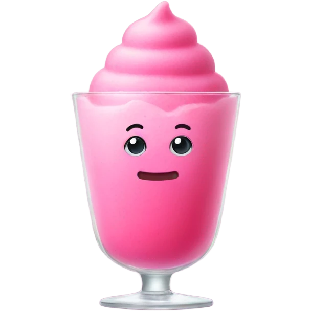 pink sorbet in glass  emoji