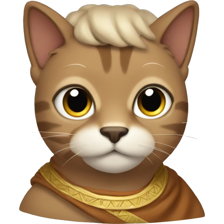 brown-cat-in-a-toga emoji