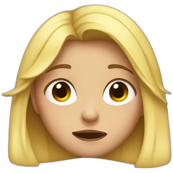 a girl with classes crying emoji