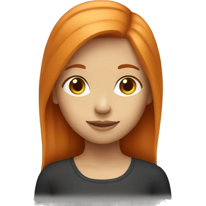girl having ginger hair emoji