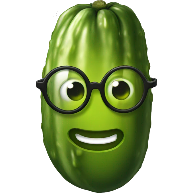 pickle wearing glasses  emoji