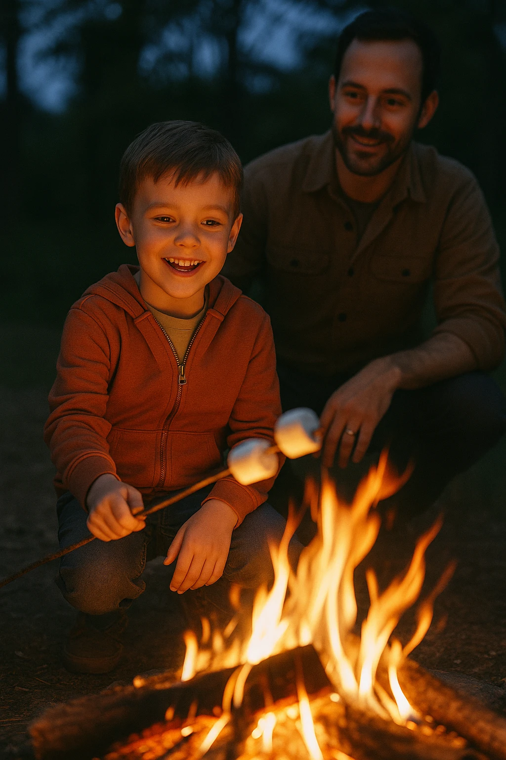 a child playing with fire emoji