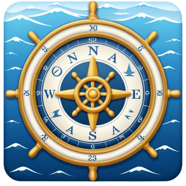 blue-white sea navigation chart emoji