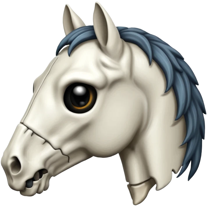 Skeleton horse head looking frontwards emoji