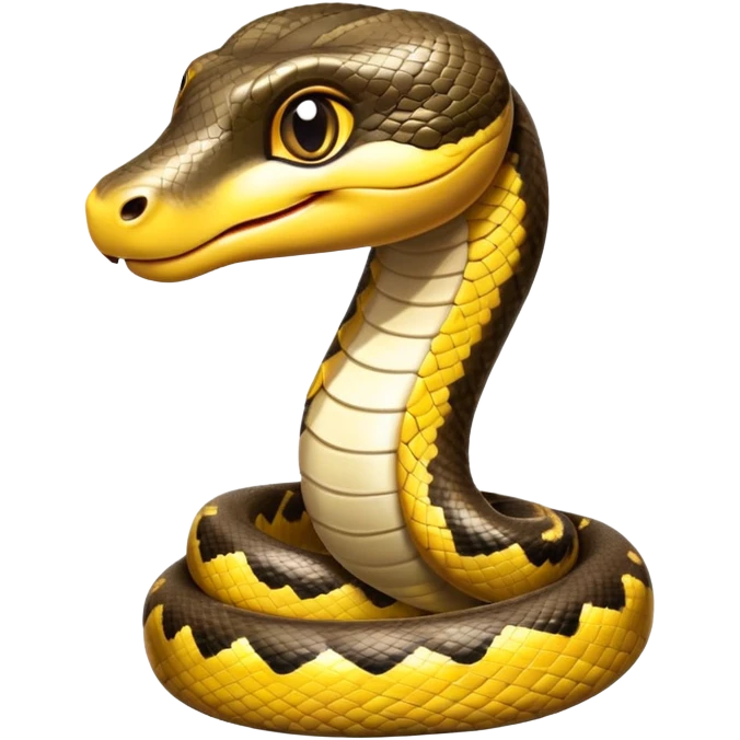 cinematic-cute-anaconda-portrait-emoji,-head-tilted-playfully-and-inquisitively,-with-a-sleek,-shimmering-body-adorned-with-detailed-scale-sriped patterns-and-round,-sparkling-eyes-full-of-wonder,-simplified-yet-irresistibly-adorable-features emoji