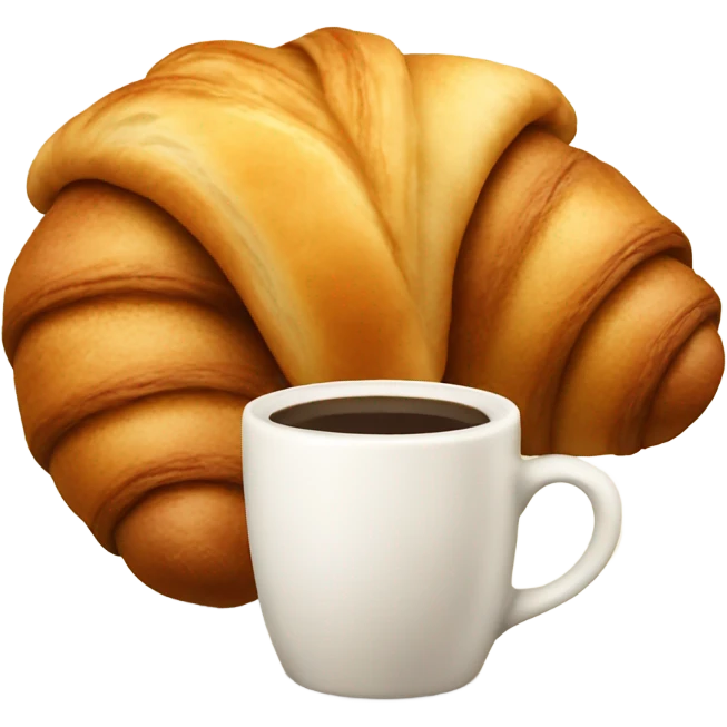 Croissant and coffee emoji