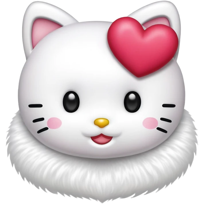 Hello kitty with heart eyes emoji