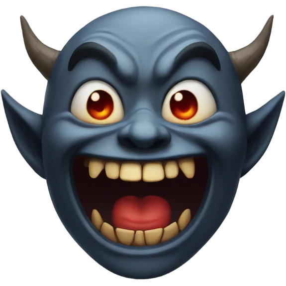 scary demon smiling emoji