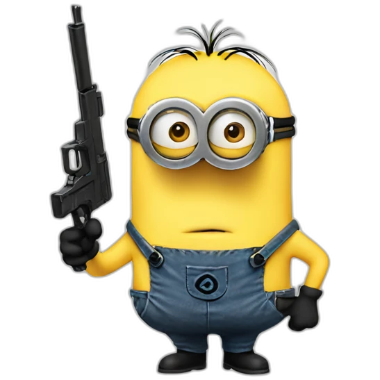 minion with gun emoji