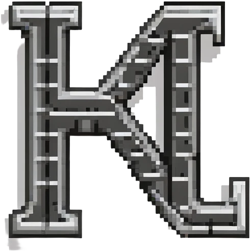 letters BLK in black western font with silver outline emoji