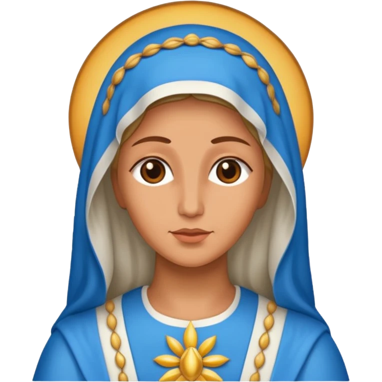 Virgin Mary with tanned skin emoji