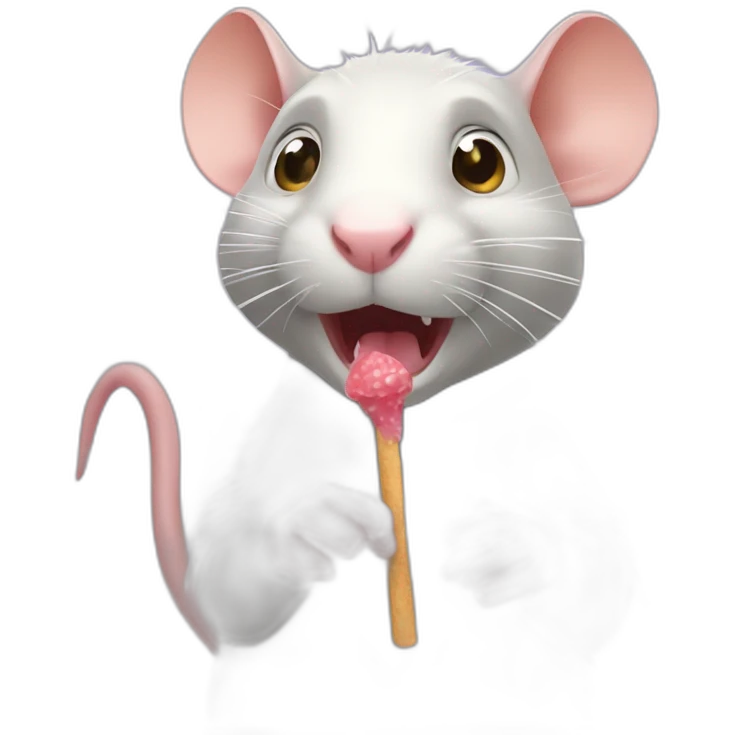rat qui mange une glace emoji