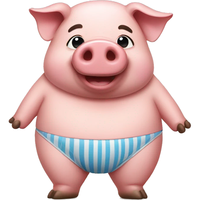 Pig wearing a bikini  emoji