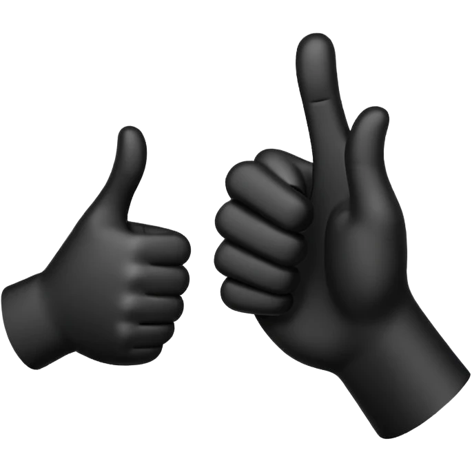 Stickman raising thumb emoji