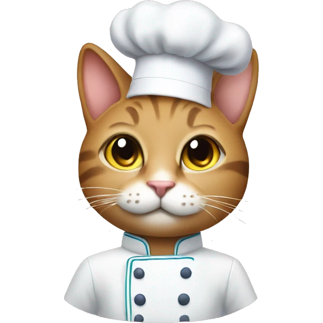 Imagine a cat as a chef  emoji