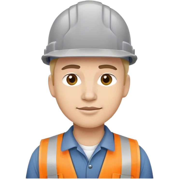 Worker with grey hard hat emoji