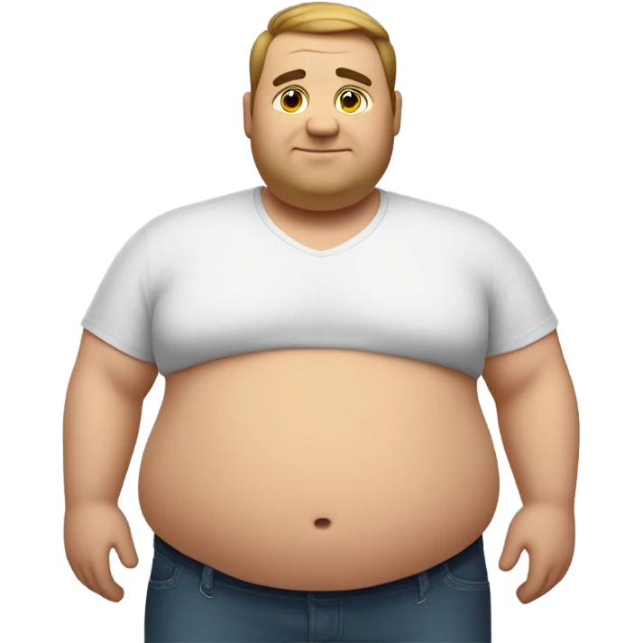fat man with fat rolls emoji