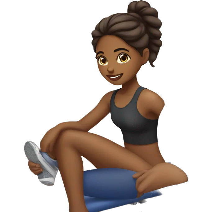 Brown girl in the gym emoji