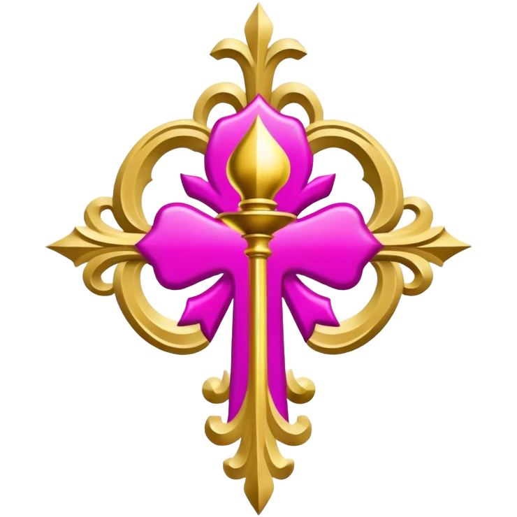 ave maria's emblem with a touch OF MAJENTA emoji