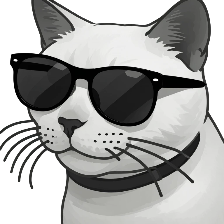 Cat with sunglasses emoji