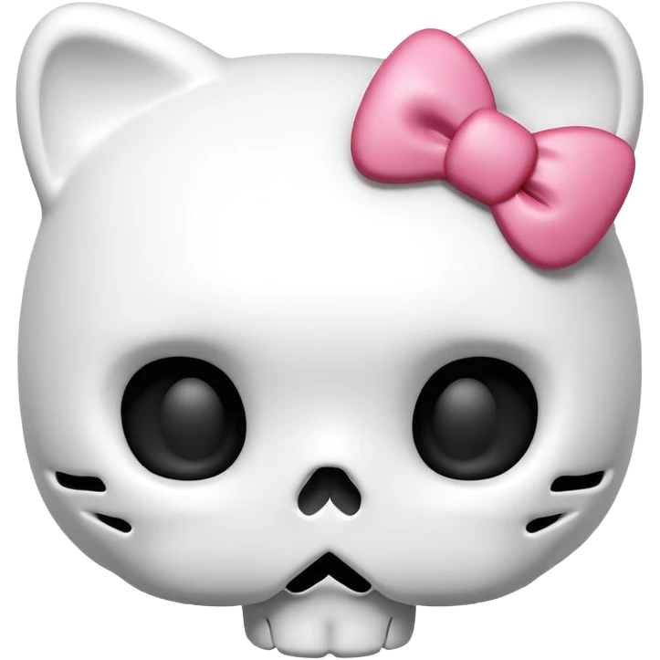 Hello kitty skull emoji