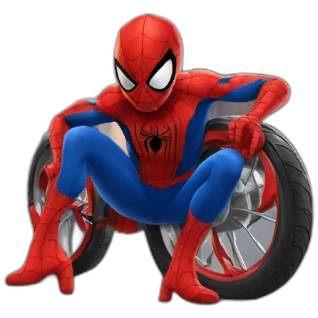Spiderman qui fait une roue emoji
